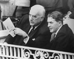 Sir Robert Menzies and his son at Lord's
