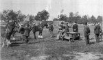 Thresher team packed up and ready to leave, Jeparit, c 1900