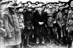 Prime Minister W M Hughes visiting World War I troops